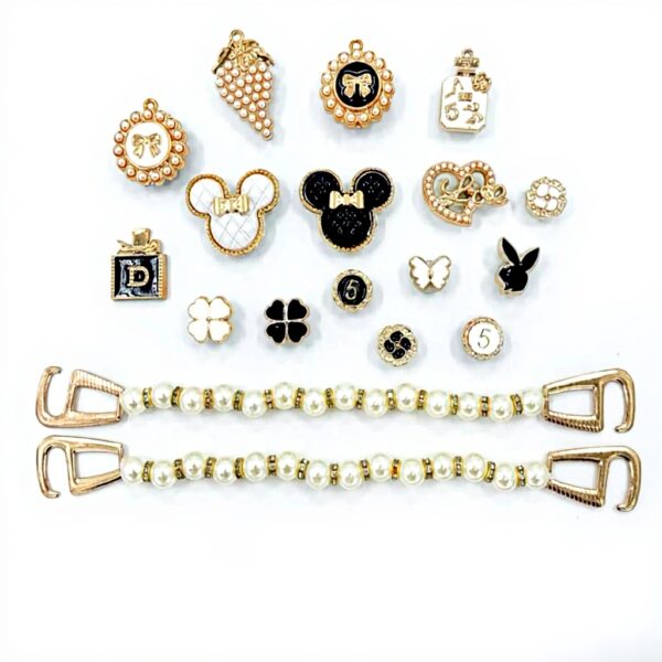 18 Pièces Accessoires de Chaussure en Strass, Décorations de Chaussures de Bricolage pour Femme Sabots Ornements de Chaussure Bricolage, Crocs Charms Crocs Accessoires