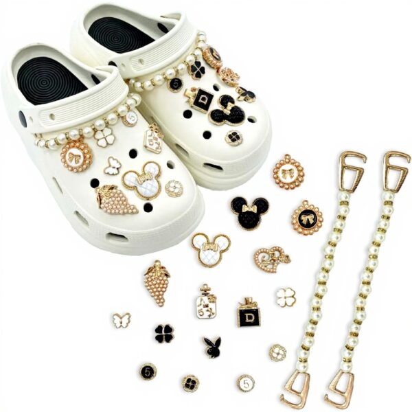 18 Pièces Accessoires de Chaussure en Strass, Décorations de Chaussures de Bricolage pour Femme Sabots Ornements de Chaussure Bricolage, Crocs Charms Crocs Accessoires