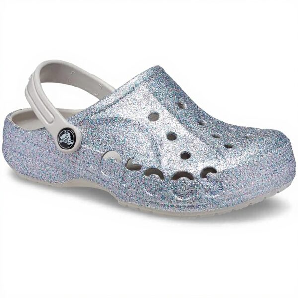 Crocs Baya Clog Sabot Mixte Glitter Silver Chaussures Garçon