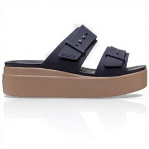 Crocs Brooklyn Buckle Sandale Femme Wedge Confortable