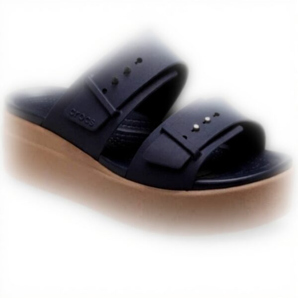 Crocs Brooklyn Buckle Sandale Femme Wedge Confortable