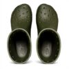 Crocs Classic Crush Clog Sabots Vert Militaire Femme