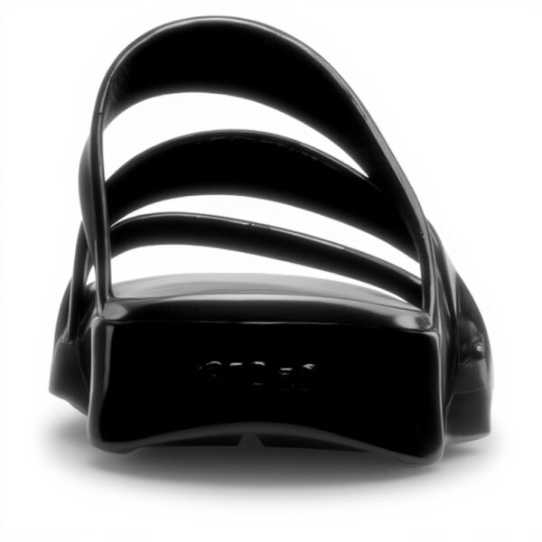 Sandales Crocs Getaway Patent Strappy Femme Noir Confort