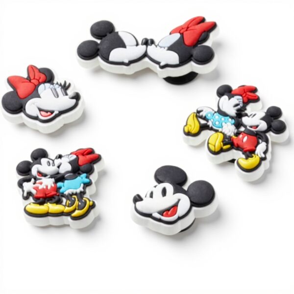 Crocs Lot de 5 breloques Minnie Mickey pour chaussures unisexes, multicolore, taille unique, multicolore, Taille unique