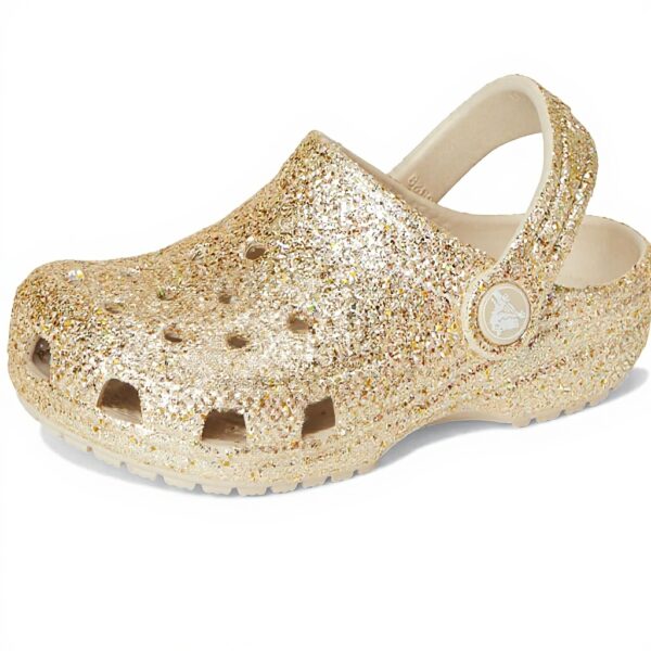 Crocs Mixte Enfant Classic Chunky Glitter Clog T Sabot, grès, 2728 EU