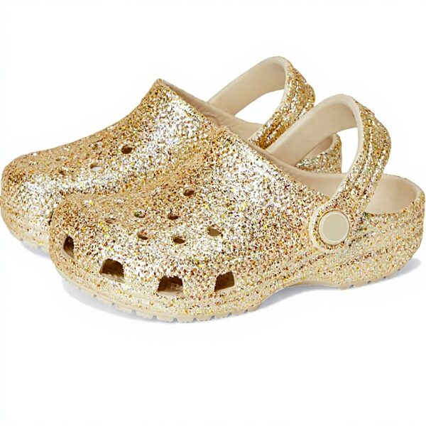 Crocs Mixte Enfant Classic Chunky Glitter Clog T Sabot, grès, 2728 EU