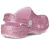 Sabots Crocs Paillettes Rose Lait Enfant Mules Confortables