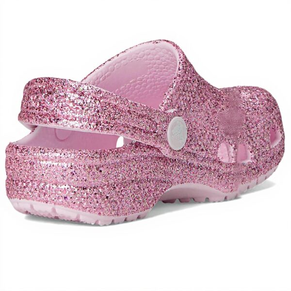 Sabots Crocs Paillettes Rose Lait Enfant Mules Confortables