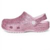 Sabots Crocs Paillettes Rose Lait Enfant Mules Confortables