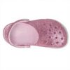 Sabots Crocs Paillettes Rose Lait Enfant Mules Confortables