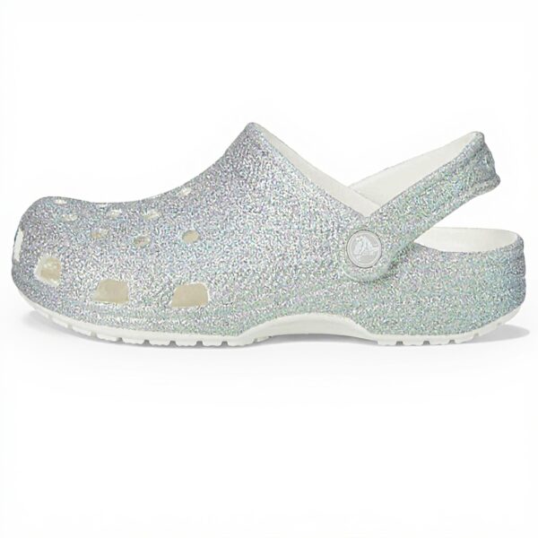 Crocs Unisexe Enfant Classic Iridescent Glitter CgK Sabots, White, 3435 EU