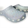 Crocs Unisexe Enfant Classic Iridescent Glitter CgK Sabots, White, 3435 EU