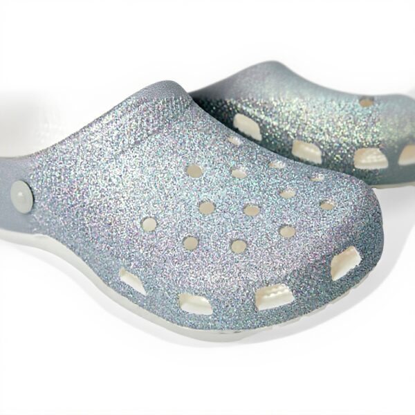 Crocs Unisexe Enfant Classic Iridescent Glitter CgK Sabots, White, 3435 EU