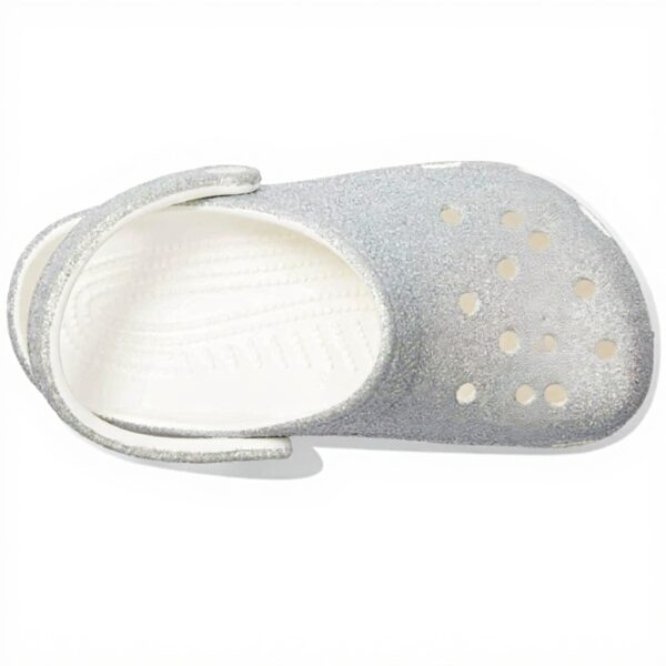 Crocs Unisexe Enfant Classic Iridescent Glitter CgK Sabots, White, 3435 EU