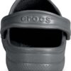 Crocs Baya Sabots Confortables Mules Femme Homme Graphite-6