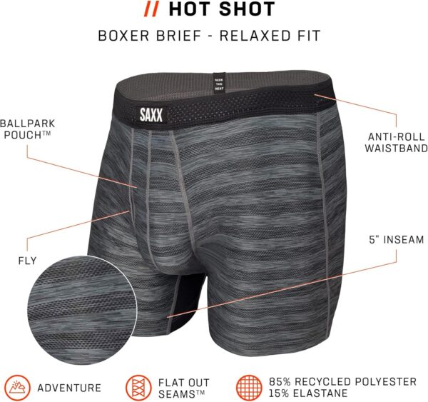 Boxer SAXX léger adulte noir taille XS confort sport-5