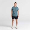 Short de course SAXX HIGHTAIL 2N1 doublure compression noir-1