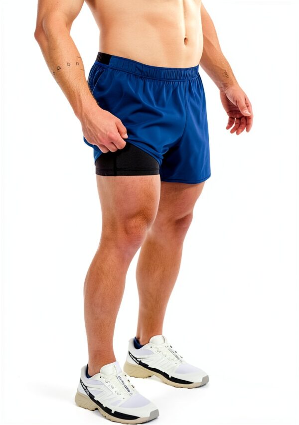 Short de course SAXX Hightail 2N1 doublure compression homme-5