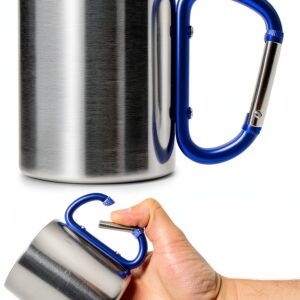 Tasse camping Outdoor Saxx acier inoxydable léger mousqueton-0