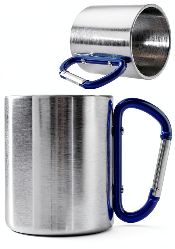 Tasse camping Outdoor Saxx acier inoxydable léger mousqueton-1