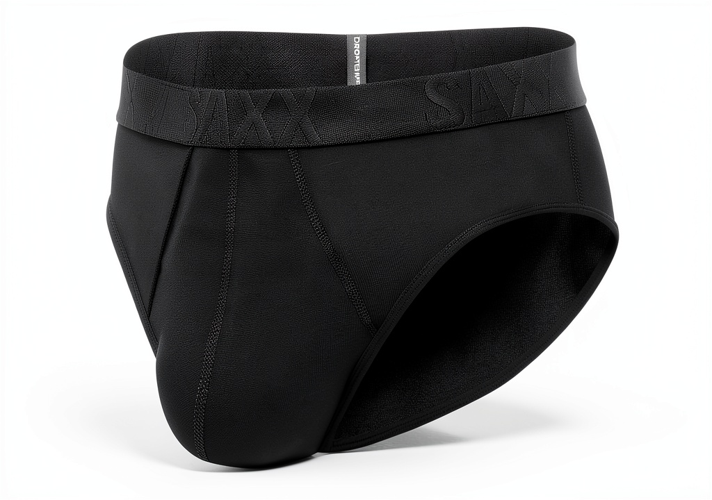 Boxer Saxx pour homme en noir montrant la technologie de confort