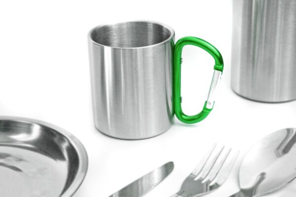 Outdoor Saxx Tasse Camping Acier Inoxydable Mousqueton-5