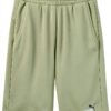 Short de sport Puma homme vert gris chiné confortable-1