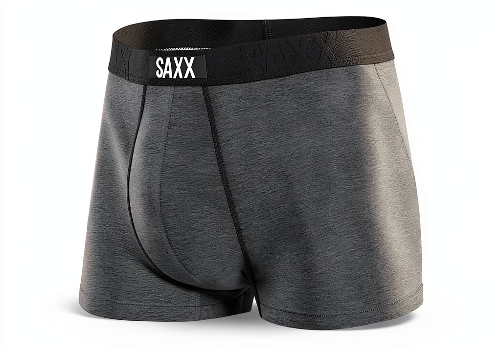 Boxer SAXX pour homme montrant la coupe ajustée et le design audacieux