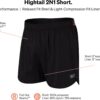 Short de course SAXX HIGHTAIL 2N1 doublure compression noir-6