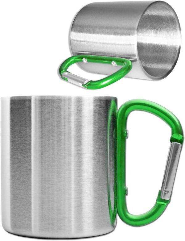 Outdoor Saxx Tasse Camping Acier Inoxydable Mousqueton-0