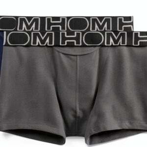 Boxer homme HOM coton naturel lot deux ouvertures-0