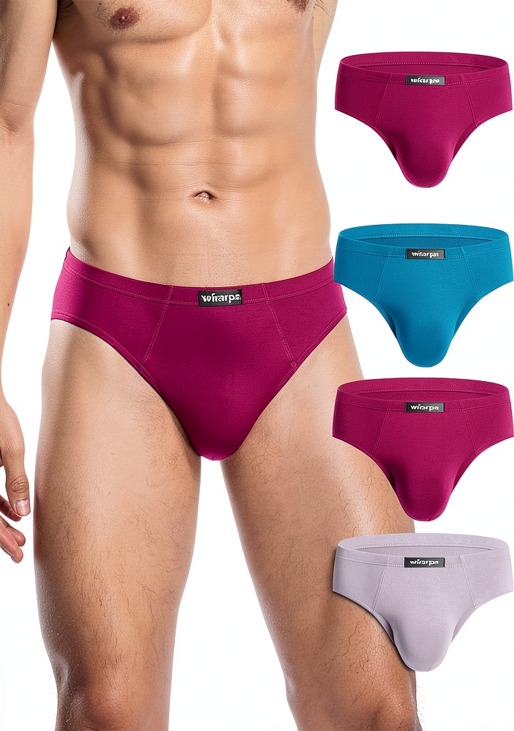 Slip homme Wirarpa en microfibre élastique, vue de face et de profil