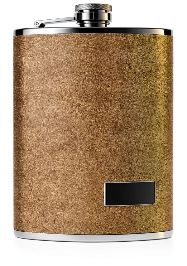 Flasque Outdoor Saxx acier inoxydable design paillettes or