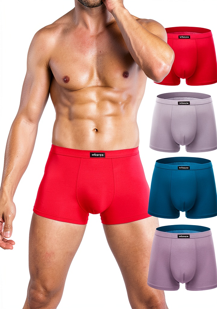 Boxers Wirarpa en microfibre montrant la coupe et les couleurs disponibles