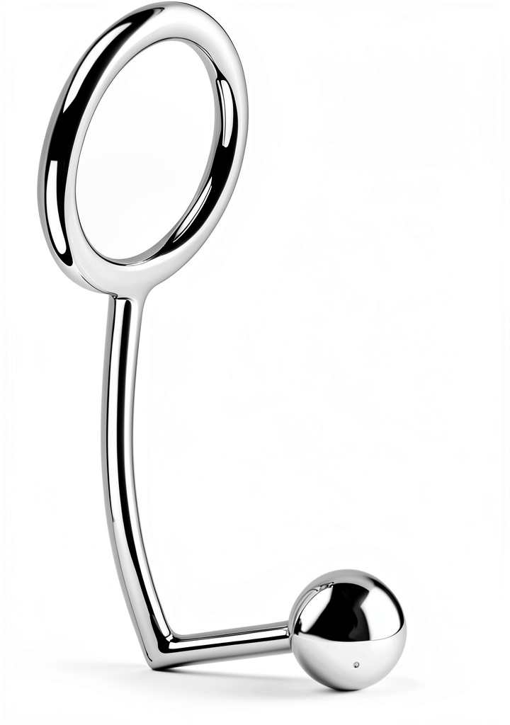 Plug anal gonflable en silicone montrant sa texture souple et son design compact