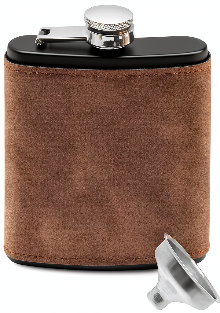 'Flasque Outdoor Saxx en acier inoxydable avec design cuir'