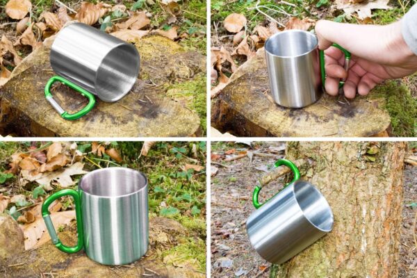 Outdoor Saxx Tasse Camping Acier Inoxydable Mousqueton-4