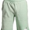 Short de sport Puma homme vert gris chiné confortable-0