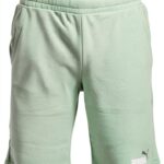 Short de sport Puma homme vert gris chiné confortable-0