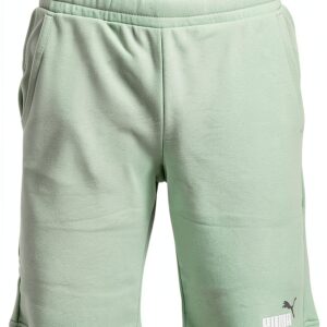 Short de sport Puma homme vert gris chiné confortable-0