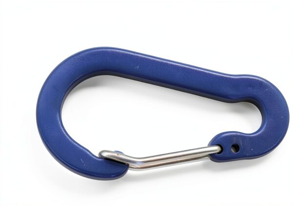 Mousquetons aluminium Outdoor Saxx 5 cm bleu camping-5