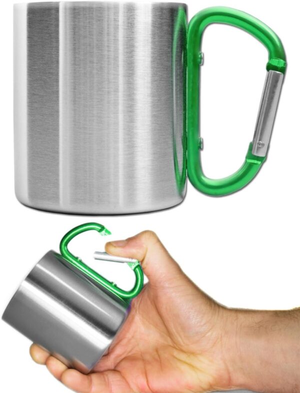 Outdoor Saxx Tasse Camping Acier Inoxydable Mousqueton-1