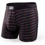 Caleçon SAXX Homme Élasthanne Léger Rayures Noires-0