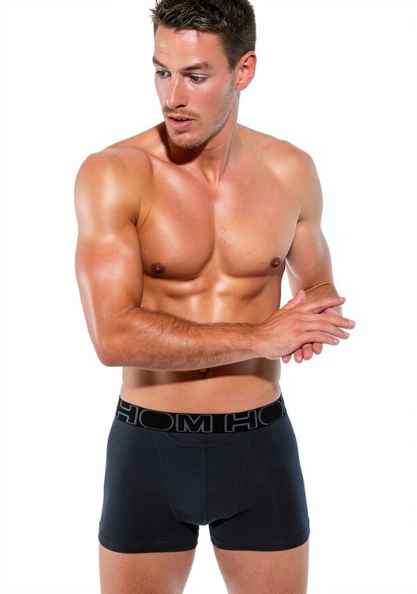 Boxer homme HOM coton naturel lot deux ouvertures-2