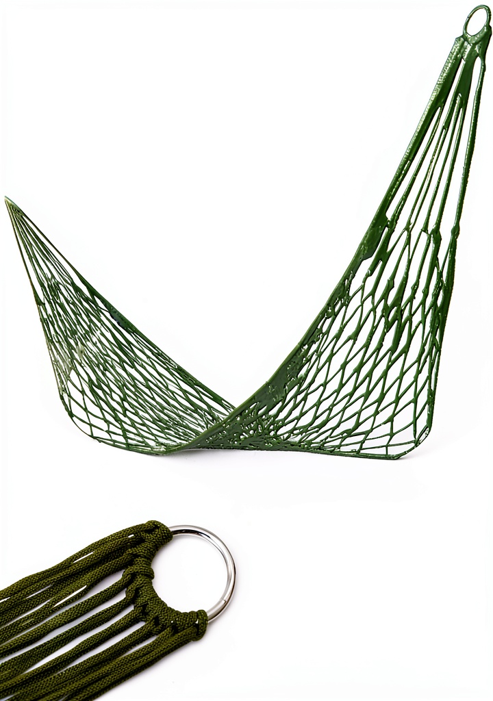 Hamac Outdoor Saxx vert olive suspendu entre deux arbres