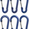Mousquetons aluminium Outdoor Saxx 5 cm bleu camping-1