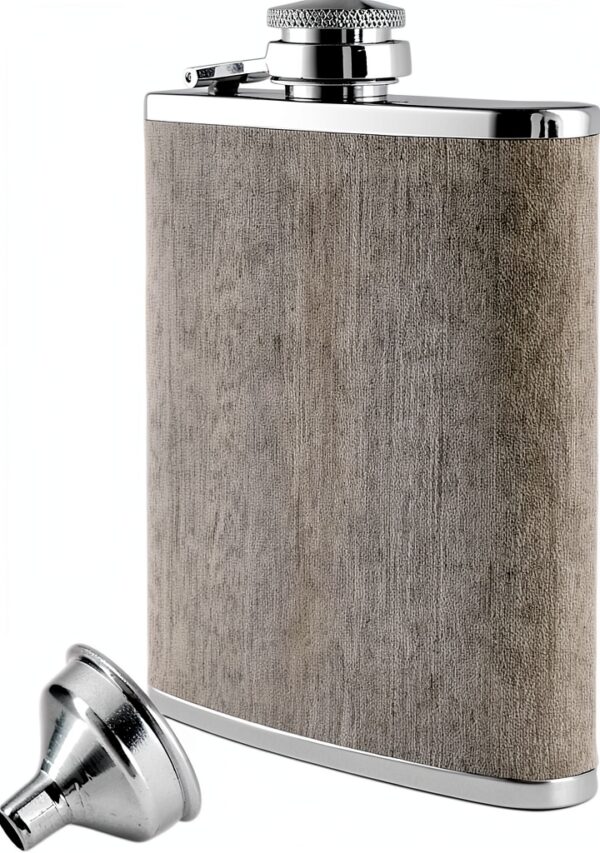 Flasque Saxx acier inoxydable design bois noyer gris 175 ml