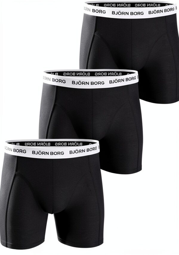 Boxer Björn Borg Lot de 3 Coton Confortable Homme Noir