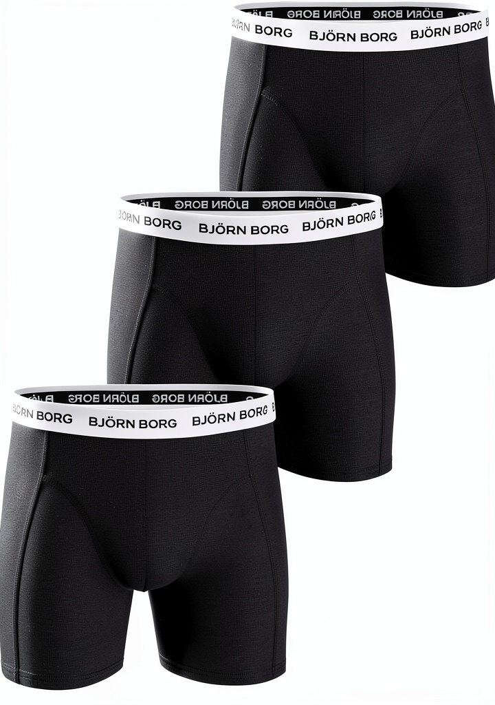 Boxer Björn Borg Sammy Contrast Solid porté par un homme en mouvement