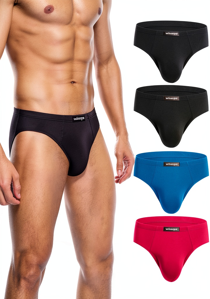 Slip homme Wirarpa en microfibre montrant l'élasticité et les couleurs disponibles